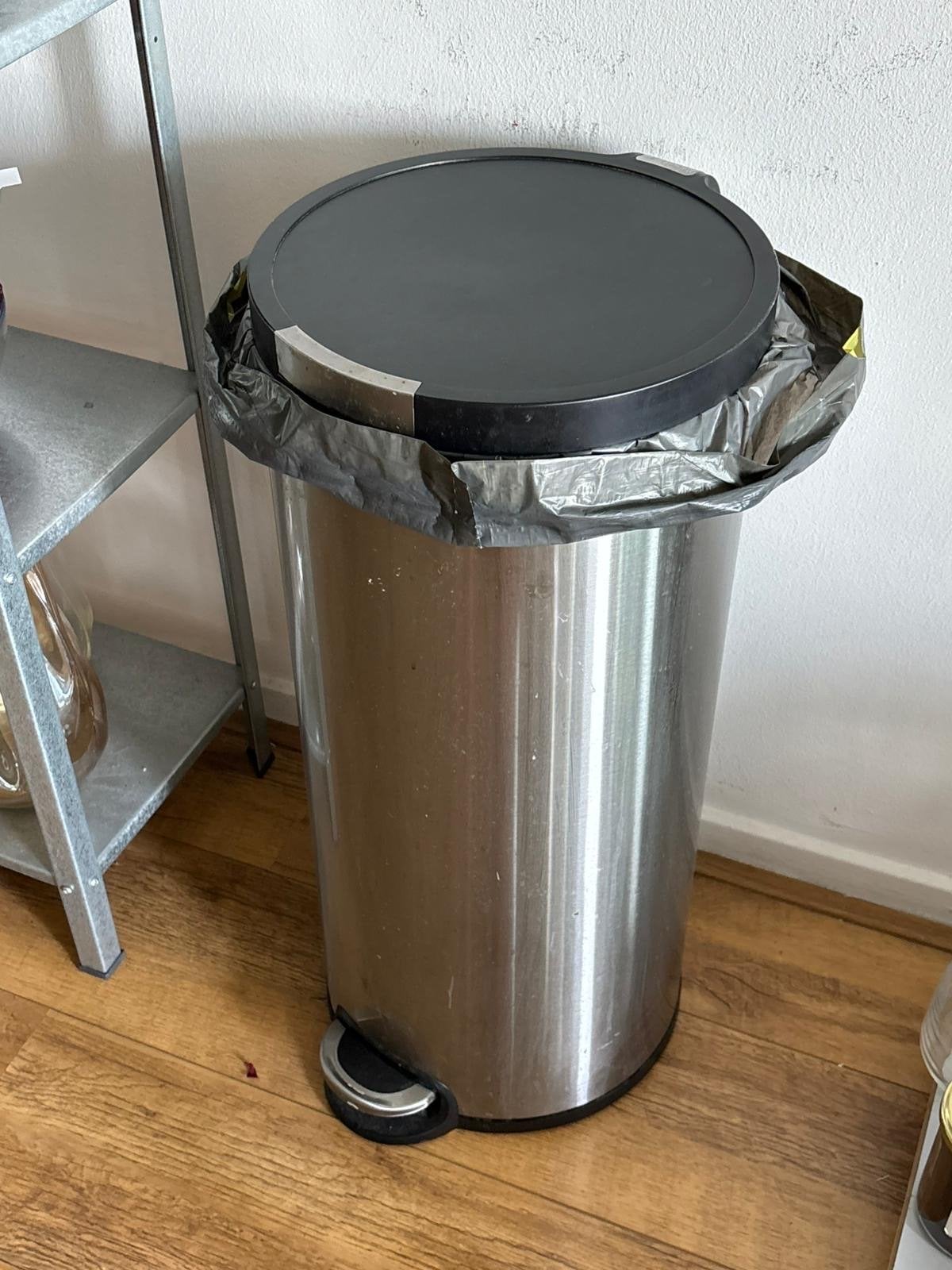 RVS Pedaalemmer - 40 liter of meer, Ophalen, Gebruikt, Met pedaal, 40 liter of meer