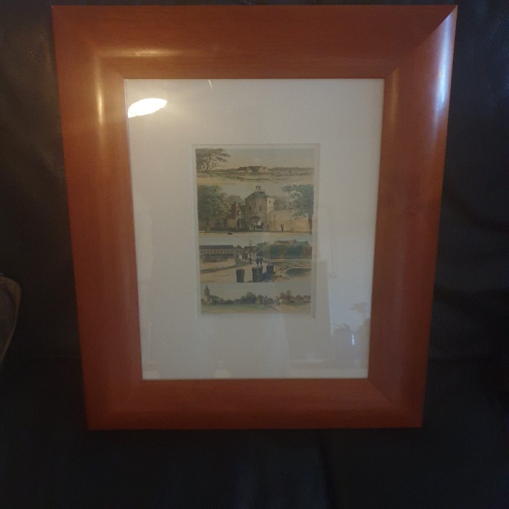 Mooie prent Harderwijk Elspeet Vierhouten, Antiek en Kunst, Ingelijst, Ophalen of Verzenden, Lithografie