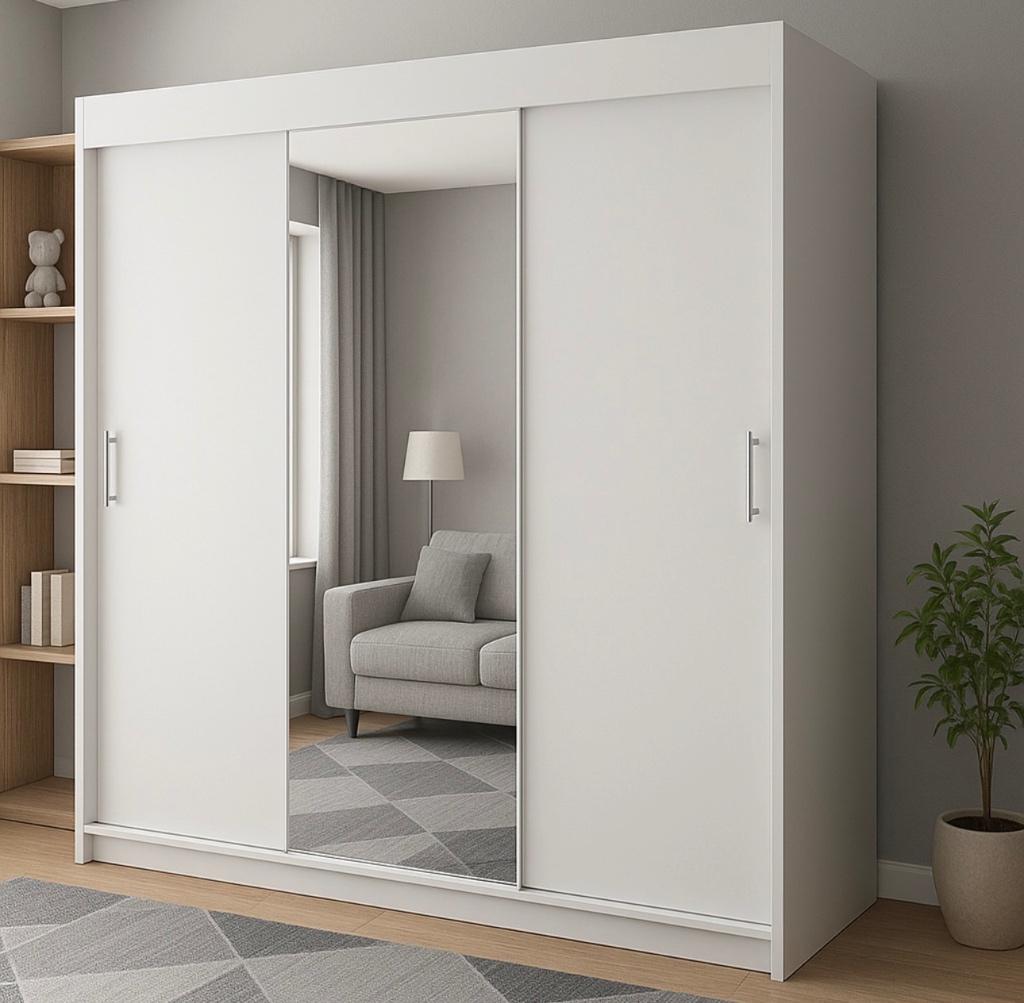Gloednieuwe Kledingkast 180 cm met Spiegel, LEVERING !!!!!, Met deur(en), 200 cm of meer, 150 tot 200 cm, Glas