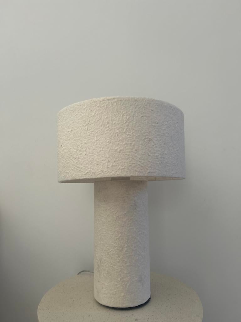 Karwei Tafellamp - Crème Witte Tafellamp, Ophalen of Verzenden, Zo goed als nieuw, Overige materialen, Minder dan 50 cm