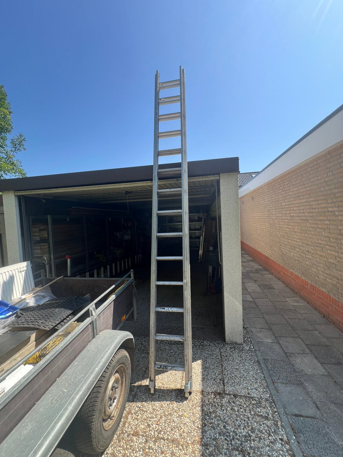 Ladder 2x14 sporten, Ophalen, Gebruikt, Ladder, 4 meter of meer