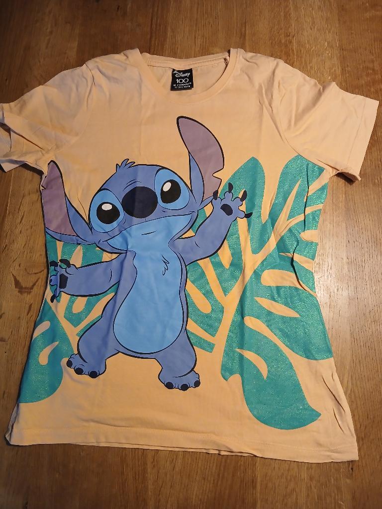 Stitch zalmkleurig t-shirt maat 152, Ophalen of Verzenden, Zo goed als nieuw, Meisje, Shirt of Longsleeve