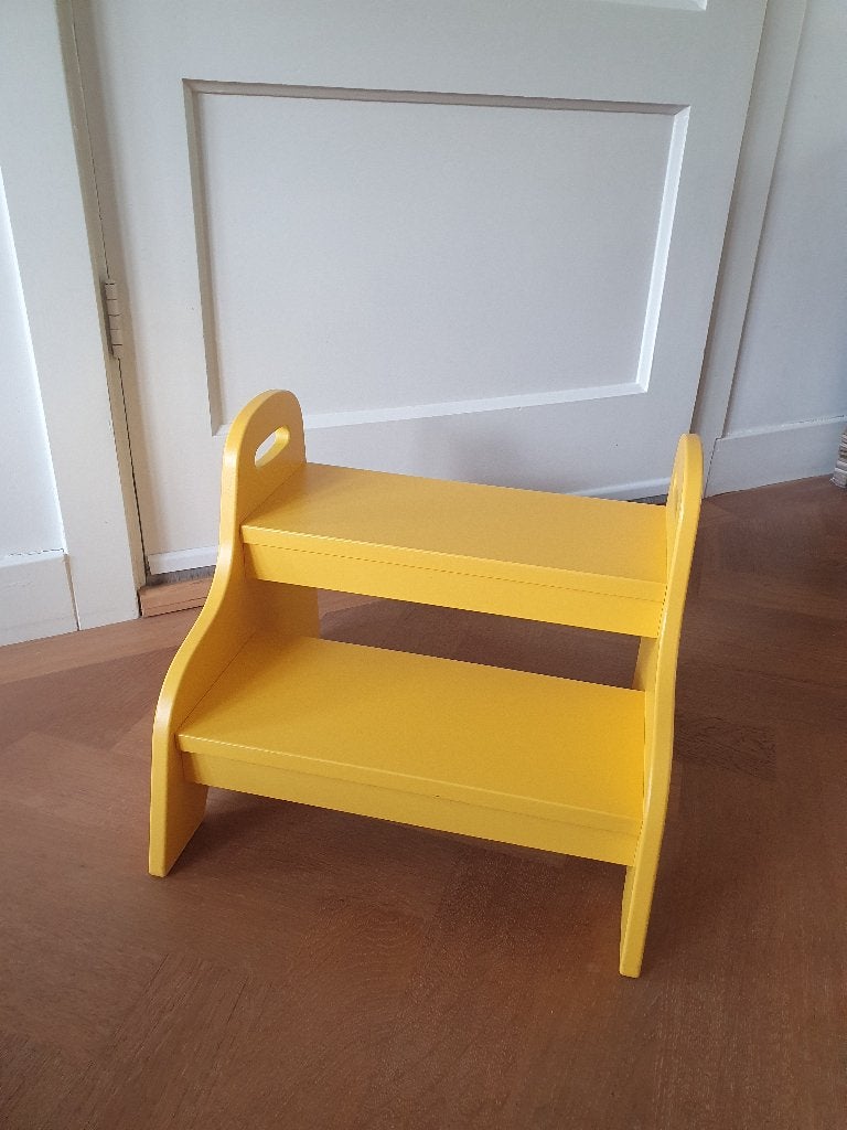 IKEA - TROGEN Trapje/kruk voor kind, geel, Ophalen, Zo goed als nieuw, Hout