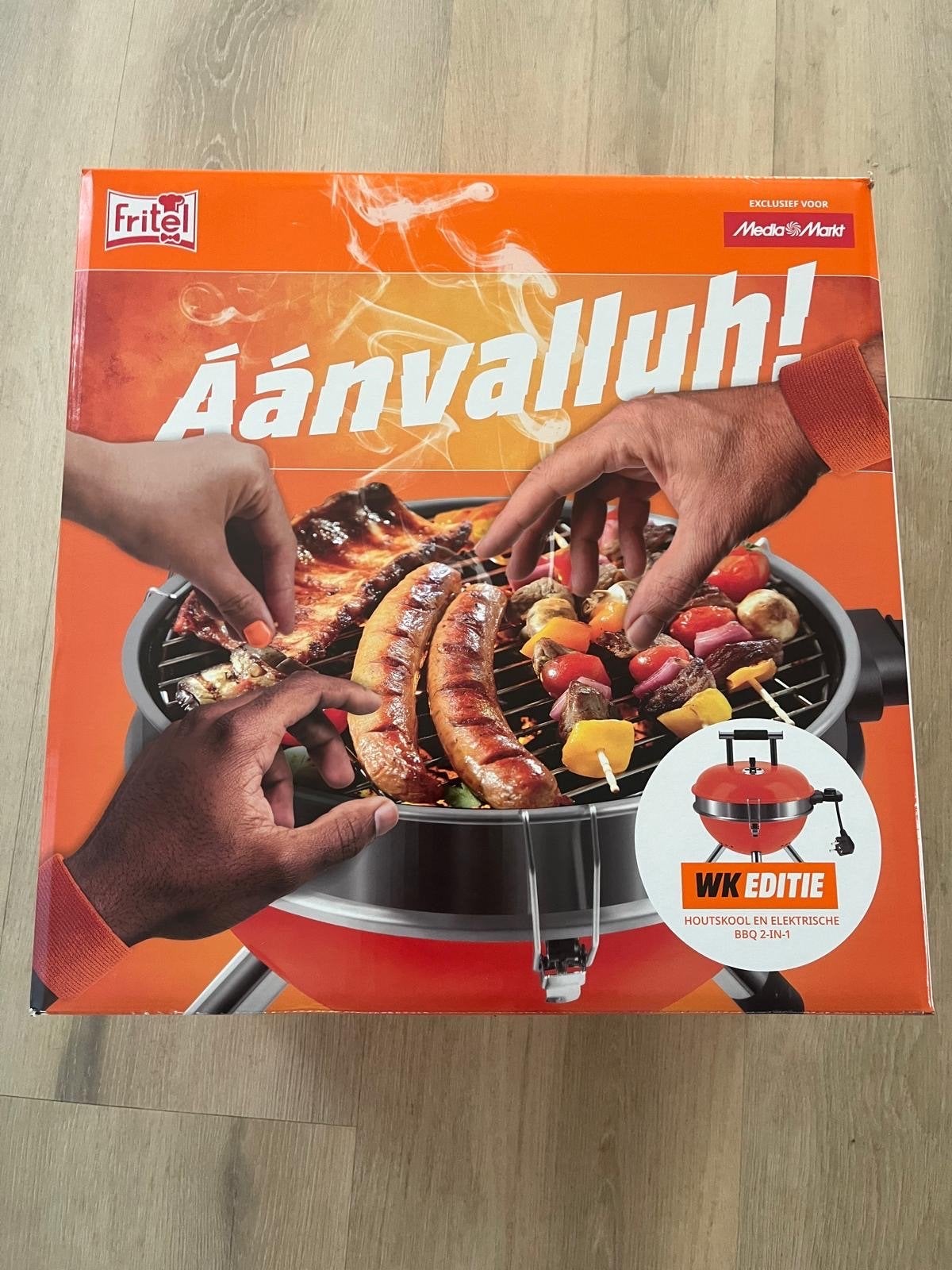 Fritel Houtskool en Elektrische BBQ 2-in-1 WK Editie, Ophalen, Nieuw