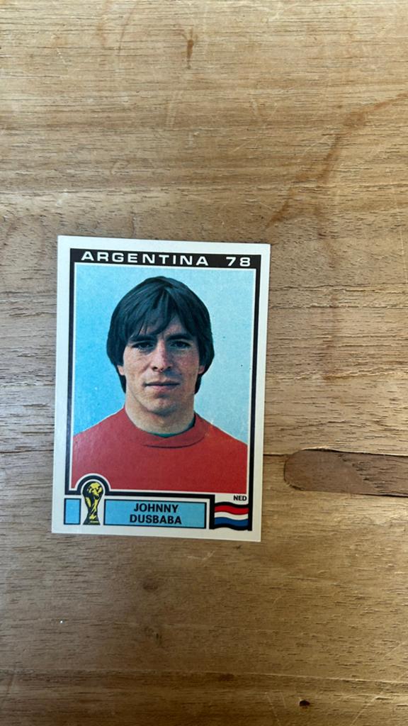 Panini Argentina 78 plaatje Johnny Dusbaba WK 78, Verzenden, Zo goed als nieuw, Sticker