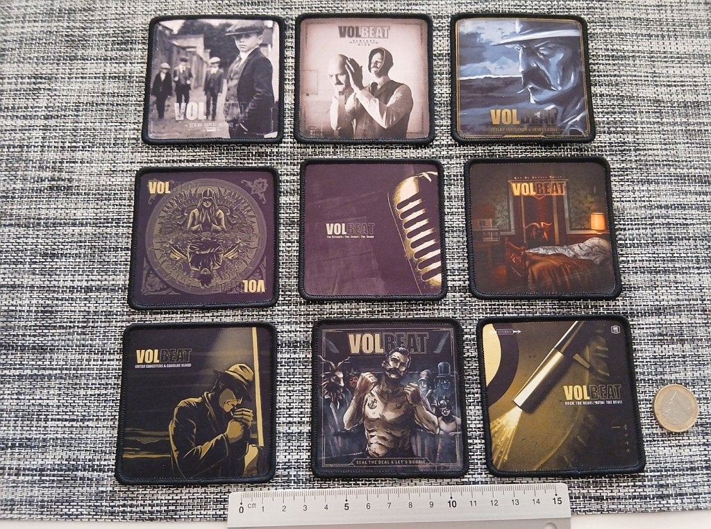 Volbeat set van 9 patches nieuw vip pakket patch, Ophalen of Verzenden, Nieuw, Kleding