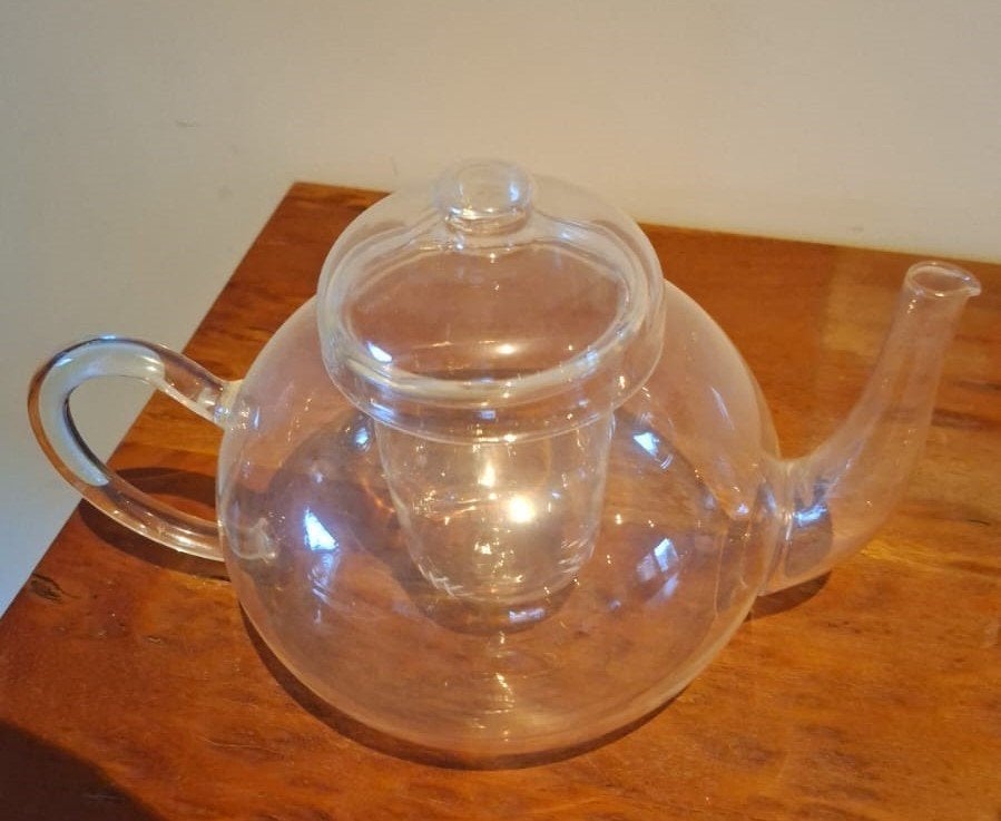 Theepot met zeef van Borosilicaat glas, Huis en Inrichting, Keuken | Keukenbenodigdheden, Theepot/fluitketel, Ophalen of Verzenden