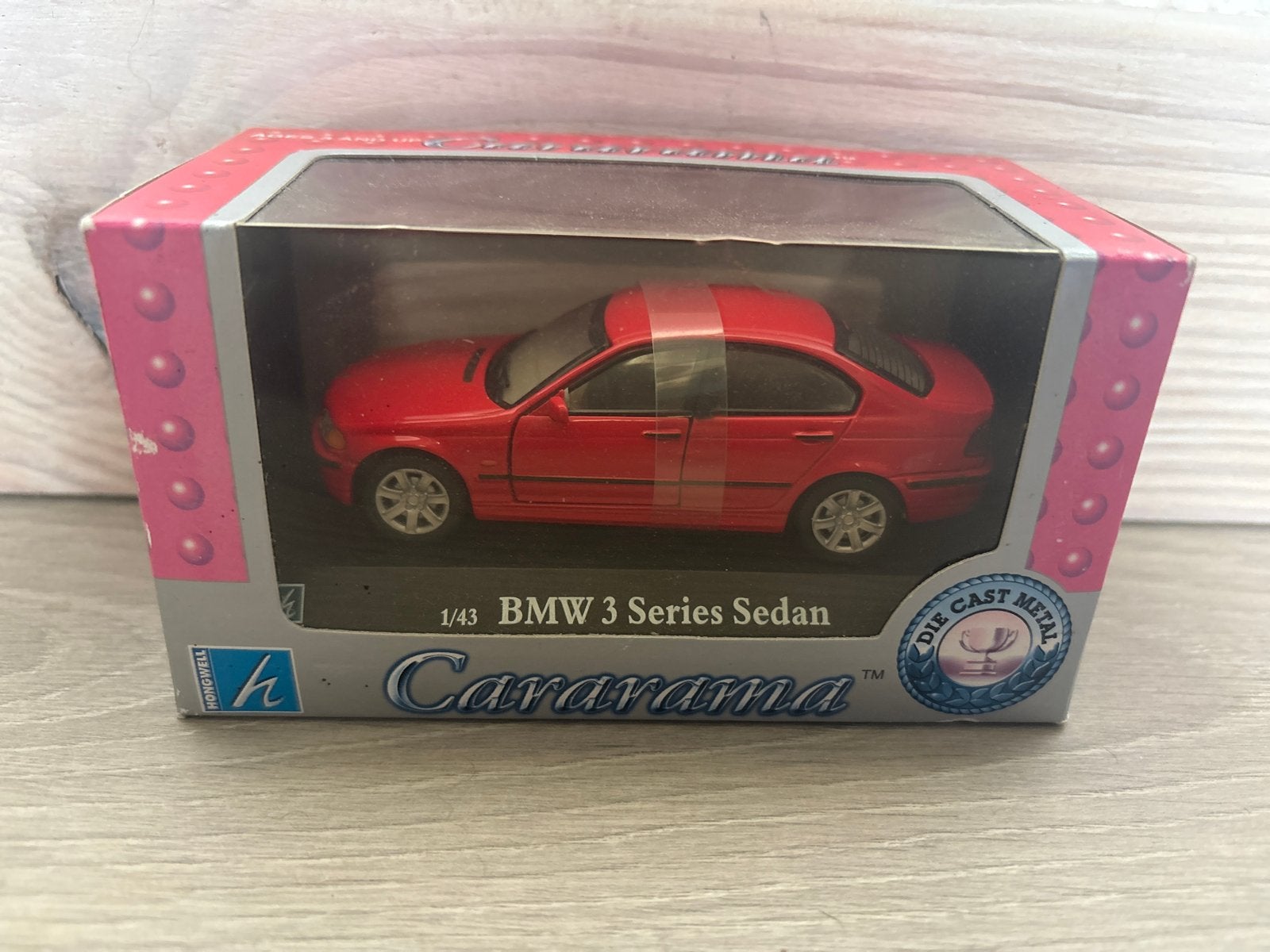 Cararama 1:43 BMW 3 Serie Sedan diecast schaalmodel rood, Ophalen of Verzenden, Nieuw, Auto, Overige merken