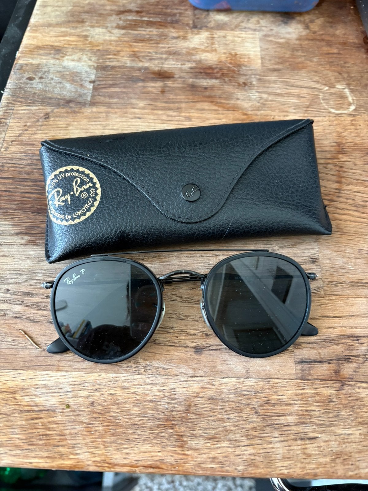 Ray ban round metal double bridge, Ophalen of Verzenden, Zo goed als nieuw, Ray-Ban