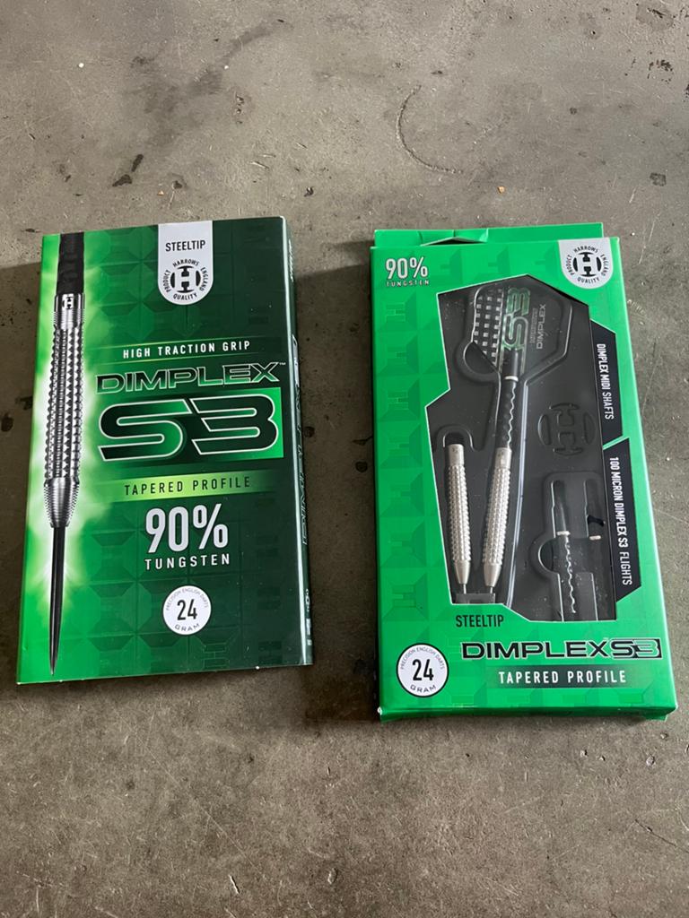 Dartpijlen Harrows S3 Dimplex 24 gram / helemaal nieuw, Verzenden, Zo goed als nieuw, Pijlen