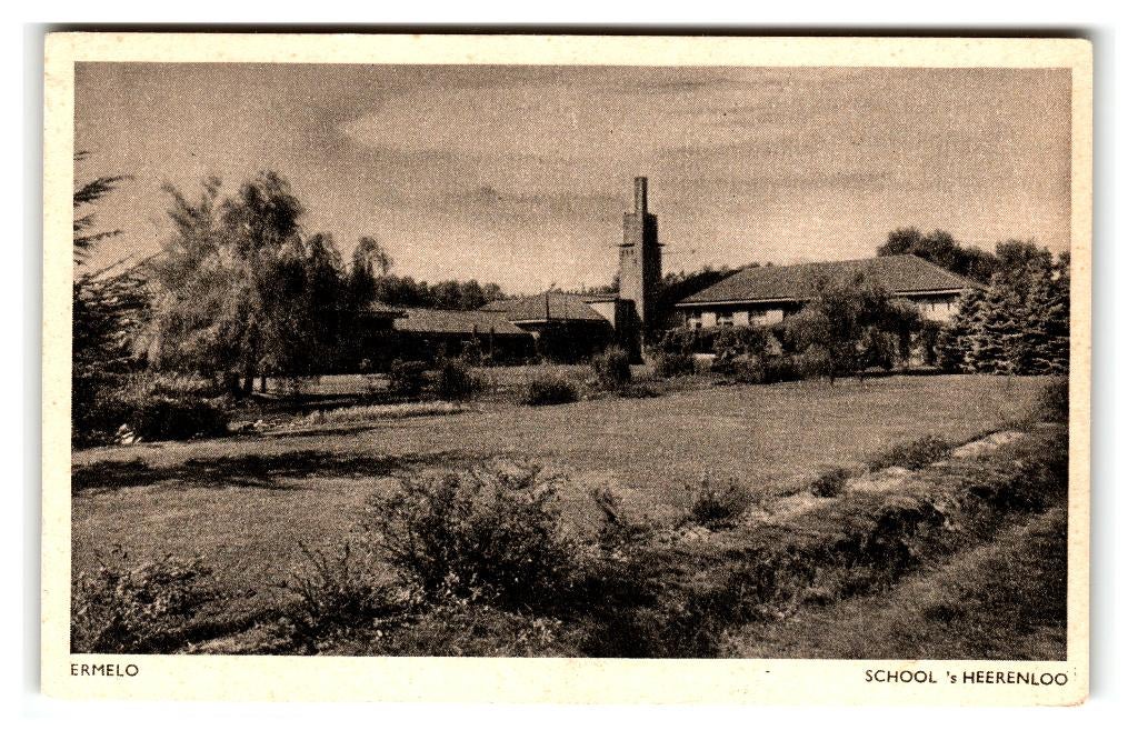 Ermelo, School 's-Heerenloo, Verzamelen, Ansichtkaarten | Nederland, Ongelopen, Gelderland, 1940 tot 1960, Verzenden
