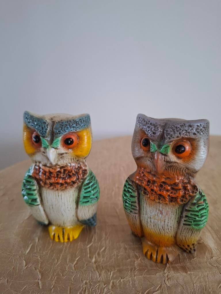 Set van 2 Uilen Beeldjes - Decoratieve Uilen, Ophalen of Verzenden
