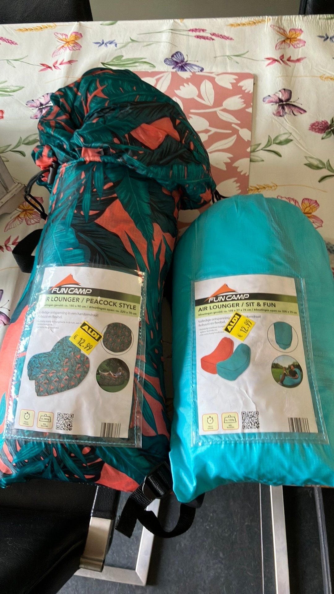 2 air loungers/ zitzakken, Caravans en Kamperen, Kampeermeubelen, Ophalen of Verzenden