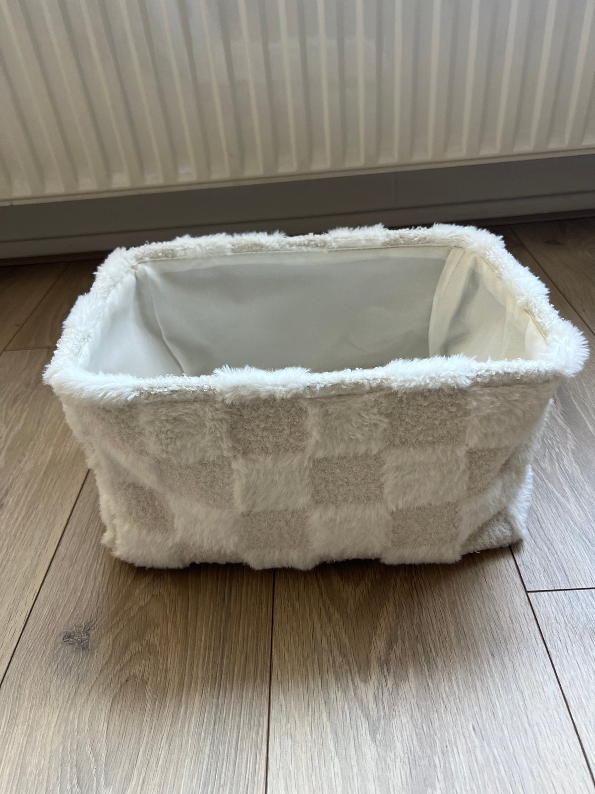 Beige/creme geblokte mand - Action, Huis en Inrichting, Ophalen of Verzenden, Zo goed als nieuw, Rechthoekig