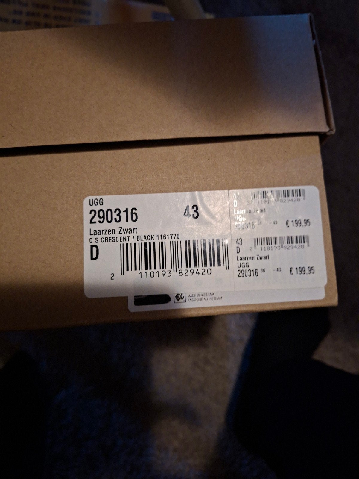Nieuwe UGG Laarzen Zwart Maat 43 - C S Crescent, Ophalen