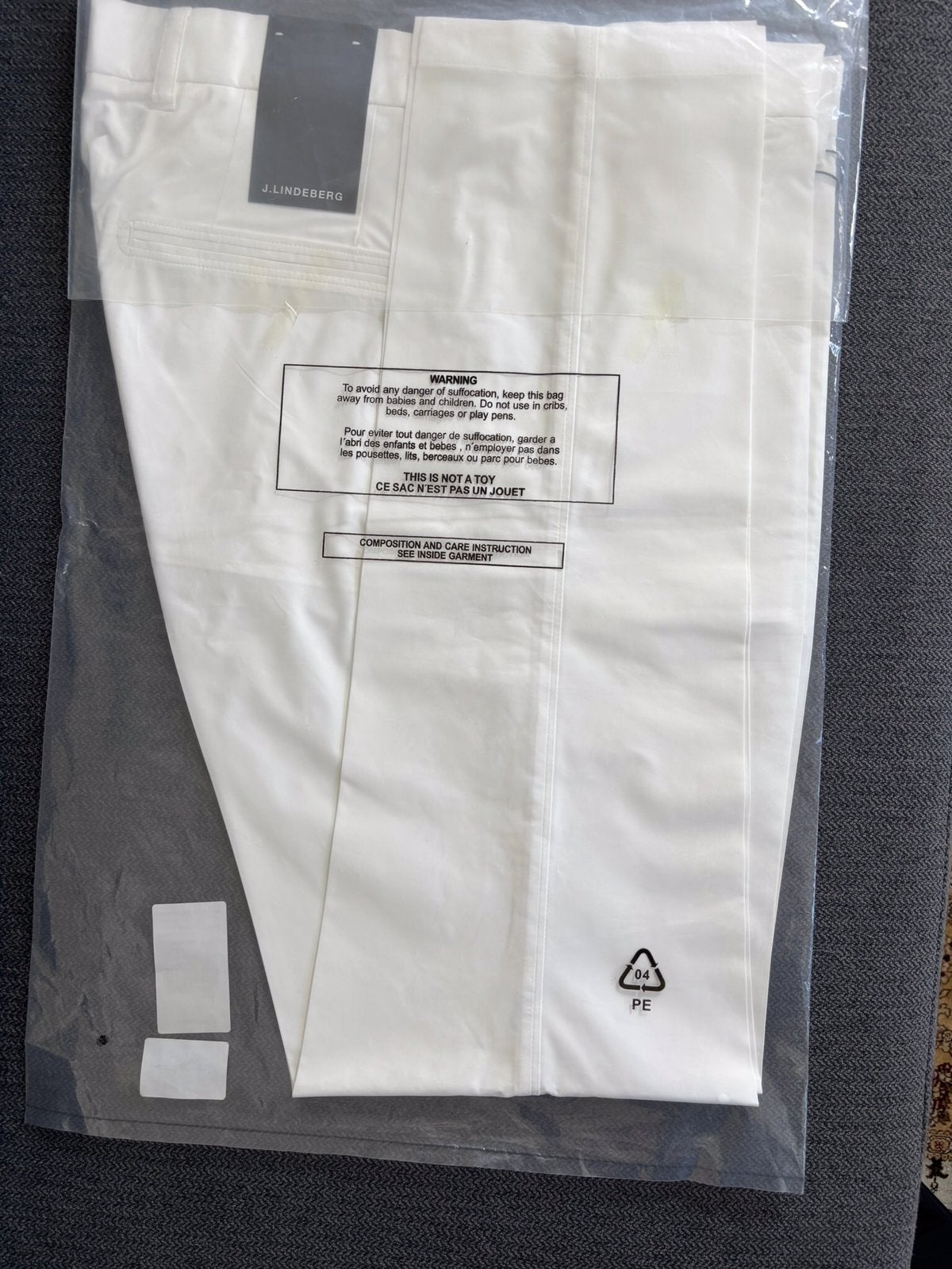 J.Lindeberg golfbroek wit maat 36-34 Nieuw met labels, Ophalen of Verzenden, Nieuw, Kleding