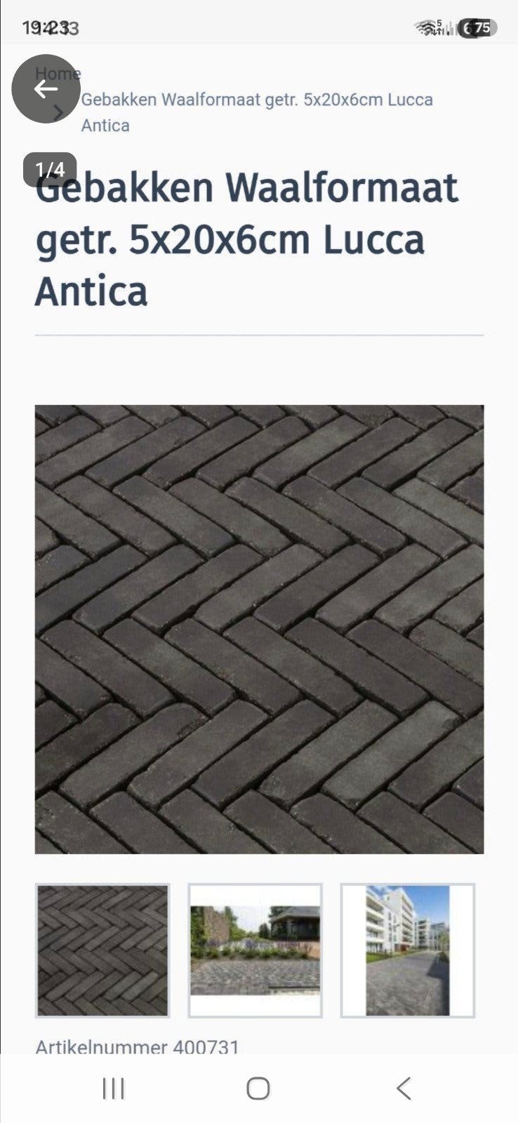 Gebakken Waaltjes Lucca Antica 5x20x6cm, Tuin en Terras, Ophalen, Keramiek, Klinkers, Nieuw
