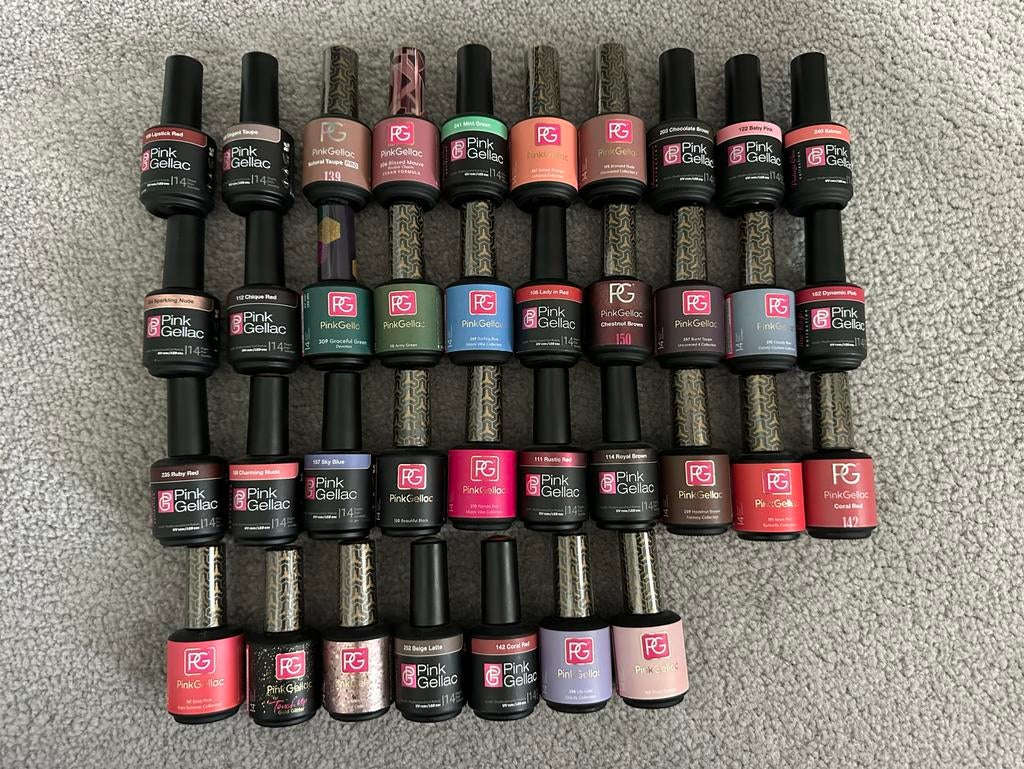 Pink Gellac starterspakket met 37 kleuren en basisbenodigdhe, Ophalen of Verzenden, Zo goed als nieuw
