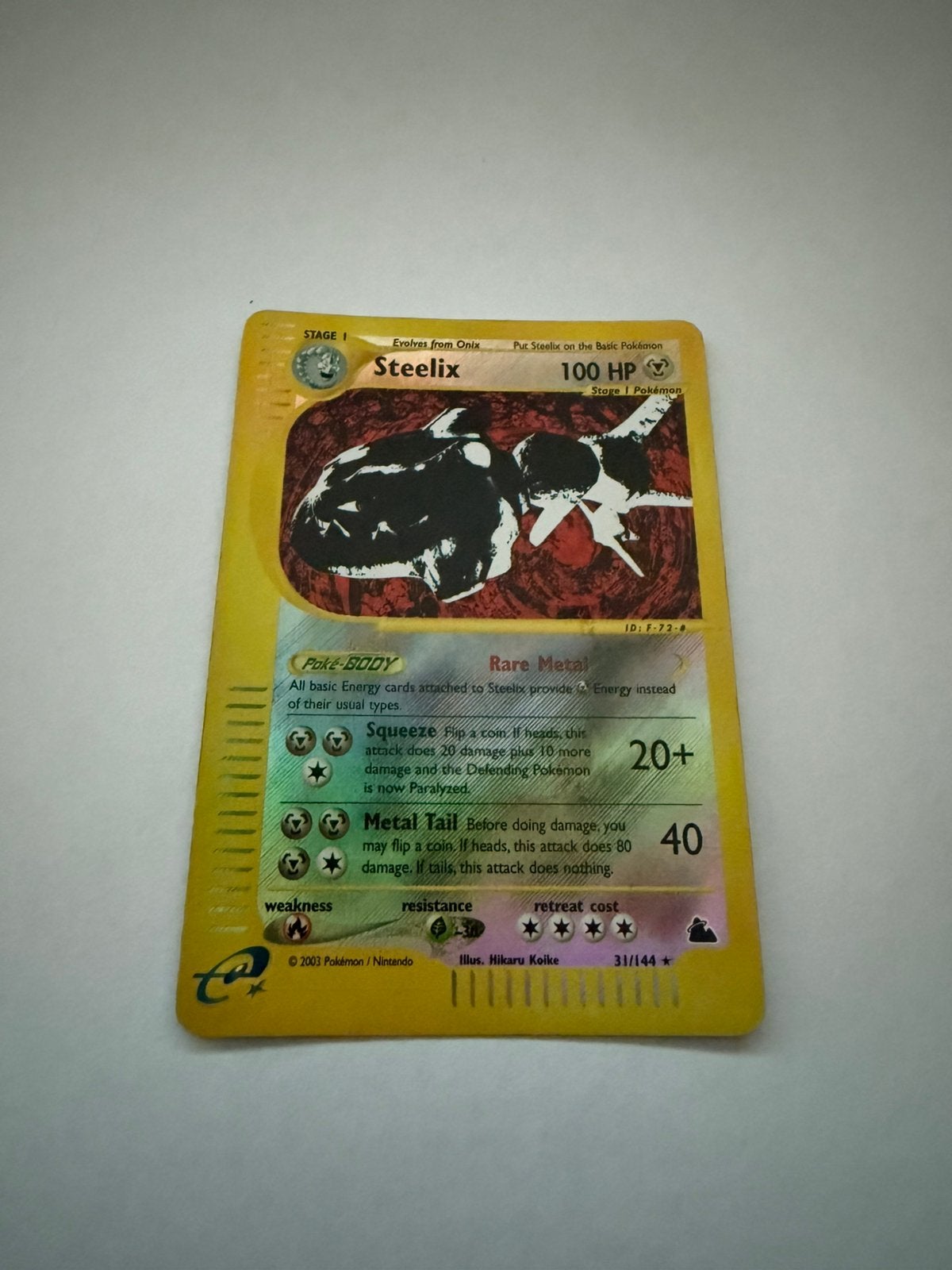Skyridge Reverse holo Steelix, Ophalen of Verzenden, Gebruikt, Losse kaart