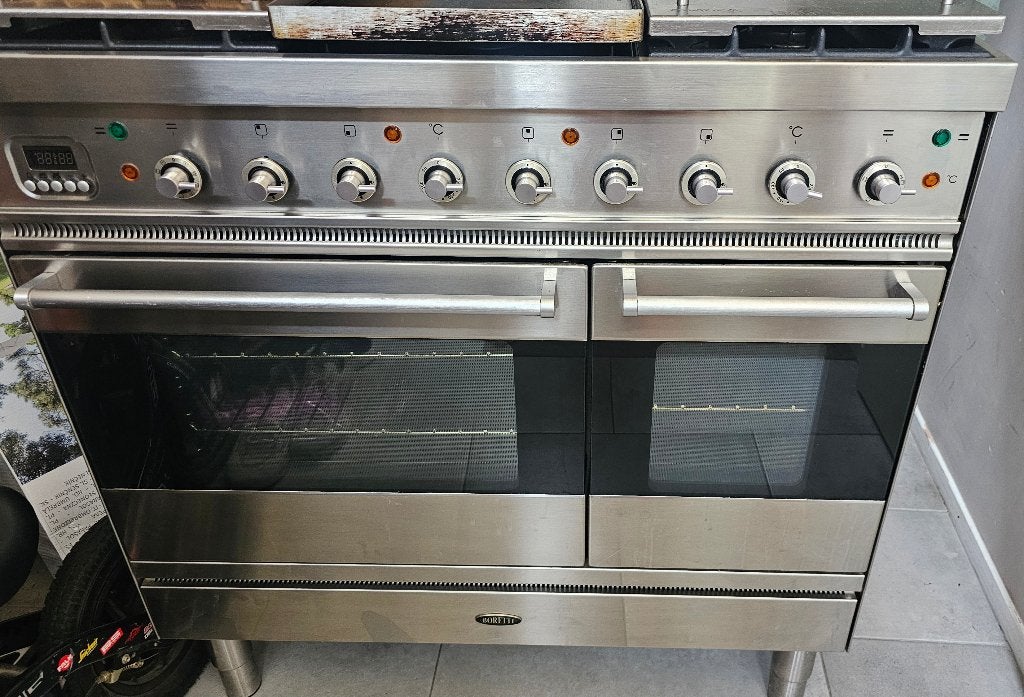 Boretti Fornuis met Dubbele Oven en Grill, Ophalen, Hete lucht, 60 cm of meer, Zo goed als nieuw