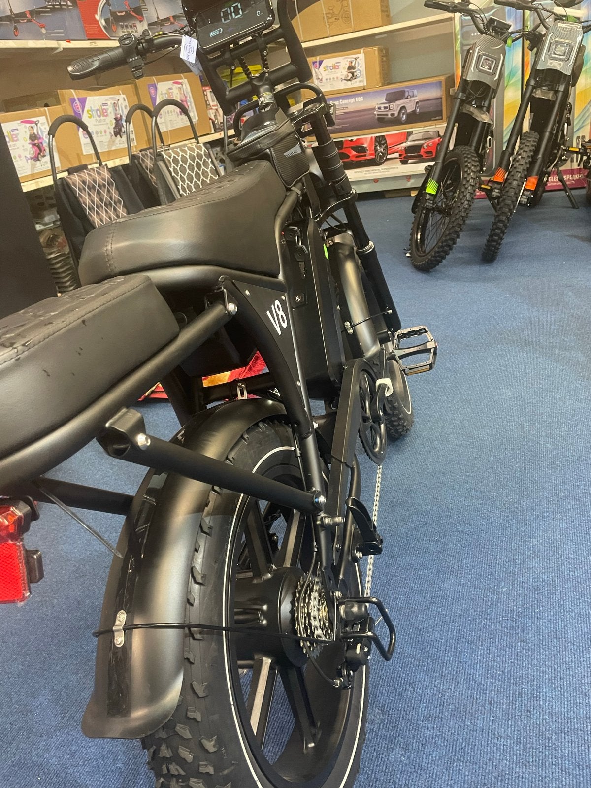 Nieuwe V8 Max E-bike met 2 accu's en alarmsysteem, Nieuw, 59 cm of meer, 50 km per accu of meer, Ophalen