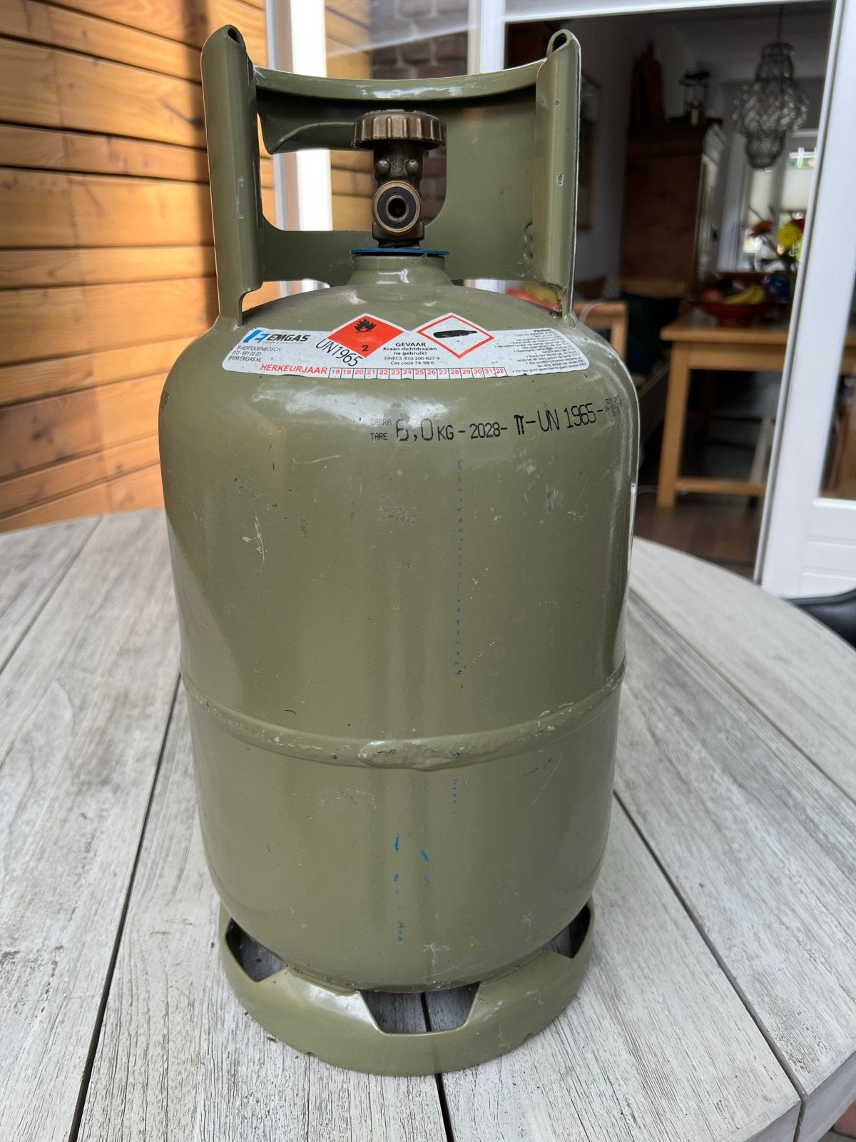 Emgas propaan gasfles 6 kg - Keurjaar 2028, Ophalen, Gebruikt
