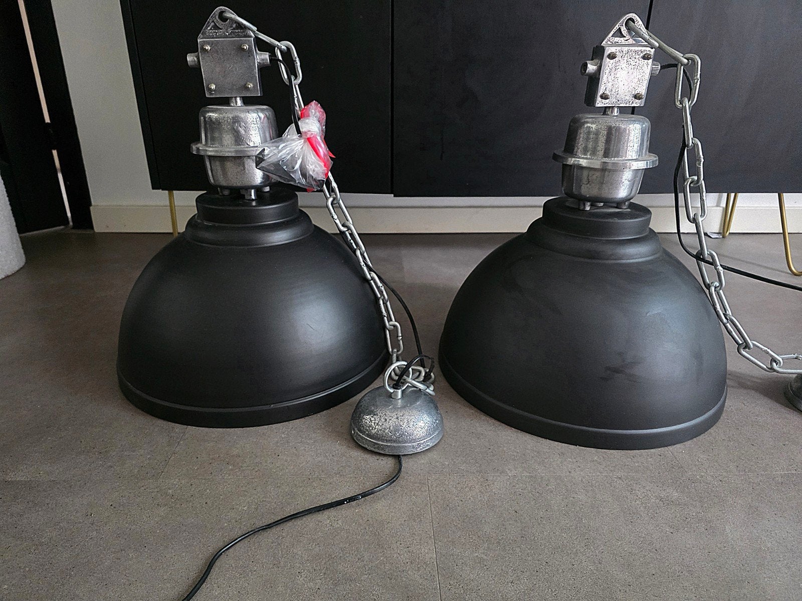 Hanglamp Manchester Zwart/Zilver Ø42 cm Industriële Design, Ophalen of Verzenden, Metaal