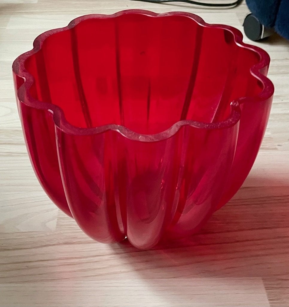 vaas, Huis en Inrichting, Woonaccessoires | Vazen, Ophalen, 20 cm, Rood, Glas