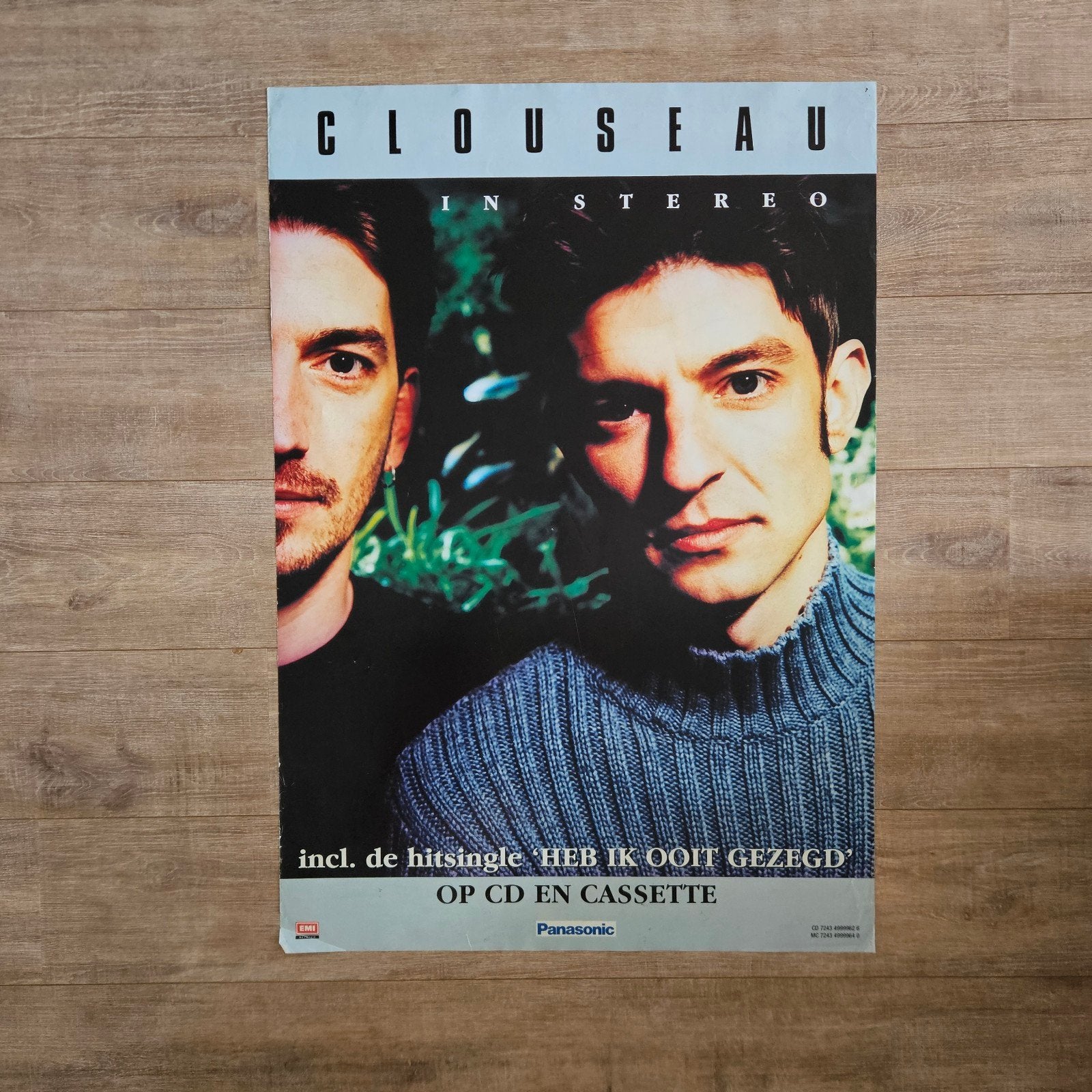 Clouseau In Stereo Poster - Zeldzaam Promotiemateriaal, Verzamelen, Ophalen of Verzenden, Gebruikt, Muziek
