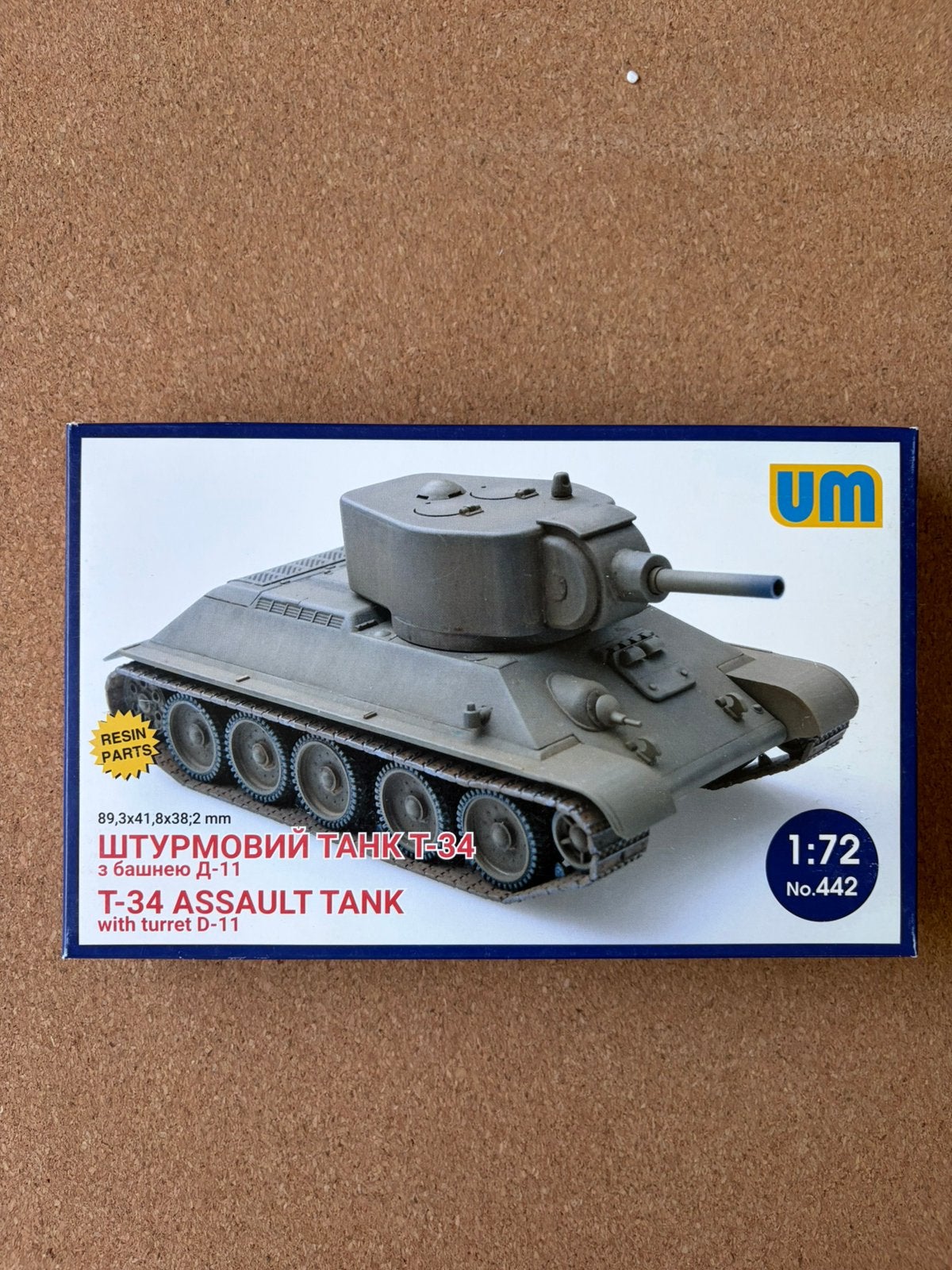 Unimodels 442 T-34 assault tank (D-11 turret) 1:72, Overige merken, Ophalen of Verzenden, Zo goed als nieuw, Tank