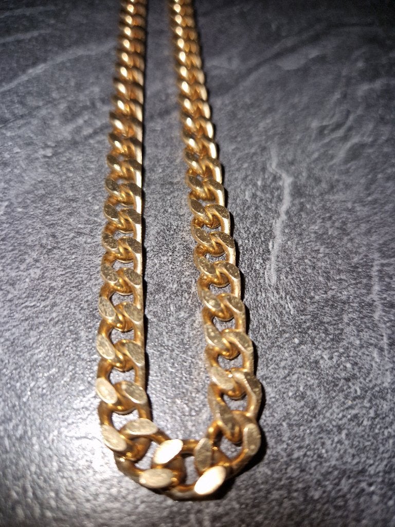 Double ketting mooi bewerkt een leuke ketting 31 cm lang, Ophalen of Verzenden, Zo goed als nieuw, Goud, Overige materialen