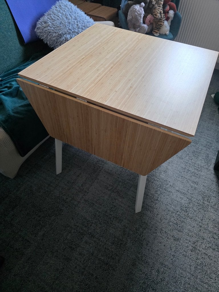 Ikea bamboo tafel uitklapbaar, Ophalen, Gebruikt, 100 tot 150 cm, 50 tot 100 cm