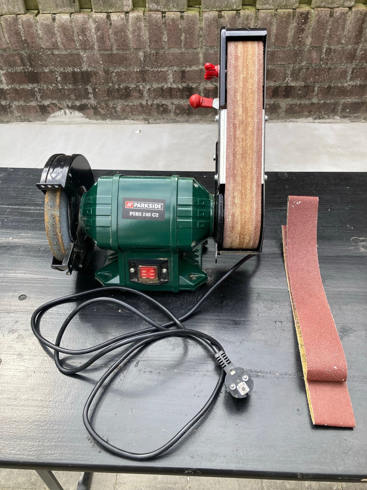 Parkside Bandschuurmachine PBSBS 240 C2, Doe-het-zelf en Verbouw, Gereedschap | Slijpmachines, Ophalen, Zo goed als nieuw, Minder dan 700 watt