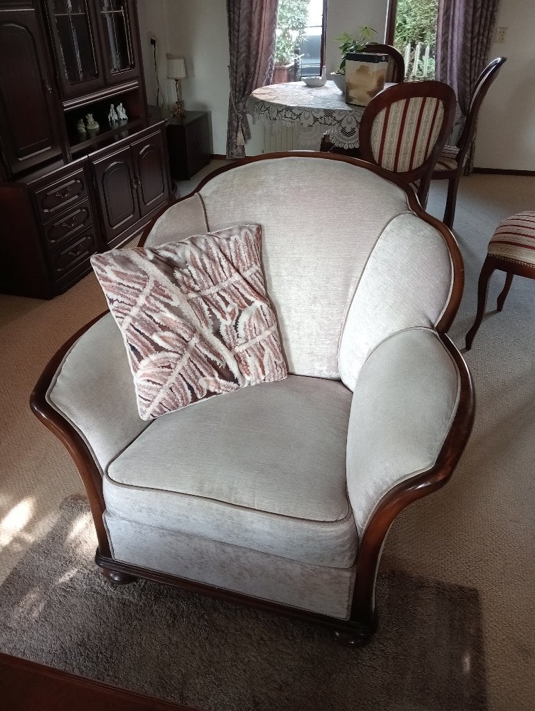 Bankstel met 2 stoelen, Ophalen, Klassiek, Driepersoons, 75 tot 100 cm