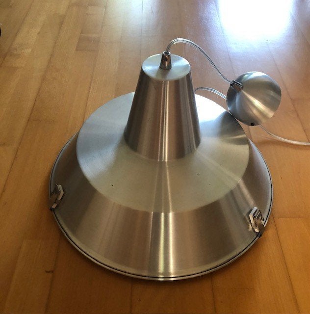 Industriële metalen lampenkap, Gebruikt, 44 cm, Rond, Ophalen