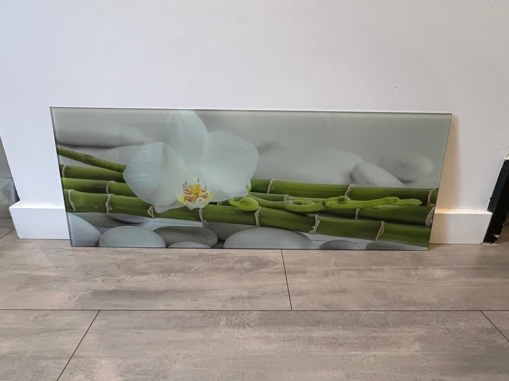 Glasschilderij. 80x30, Ophalen, Minder dan 50 cm, Schilderij