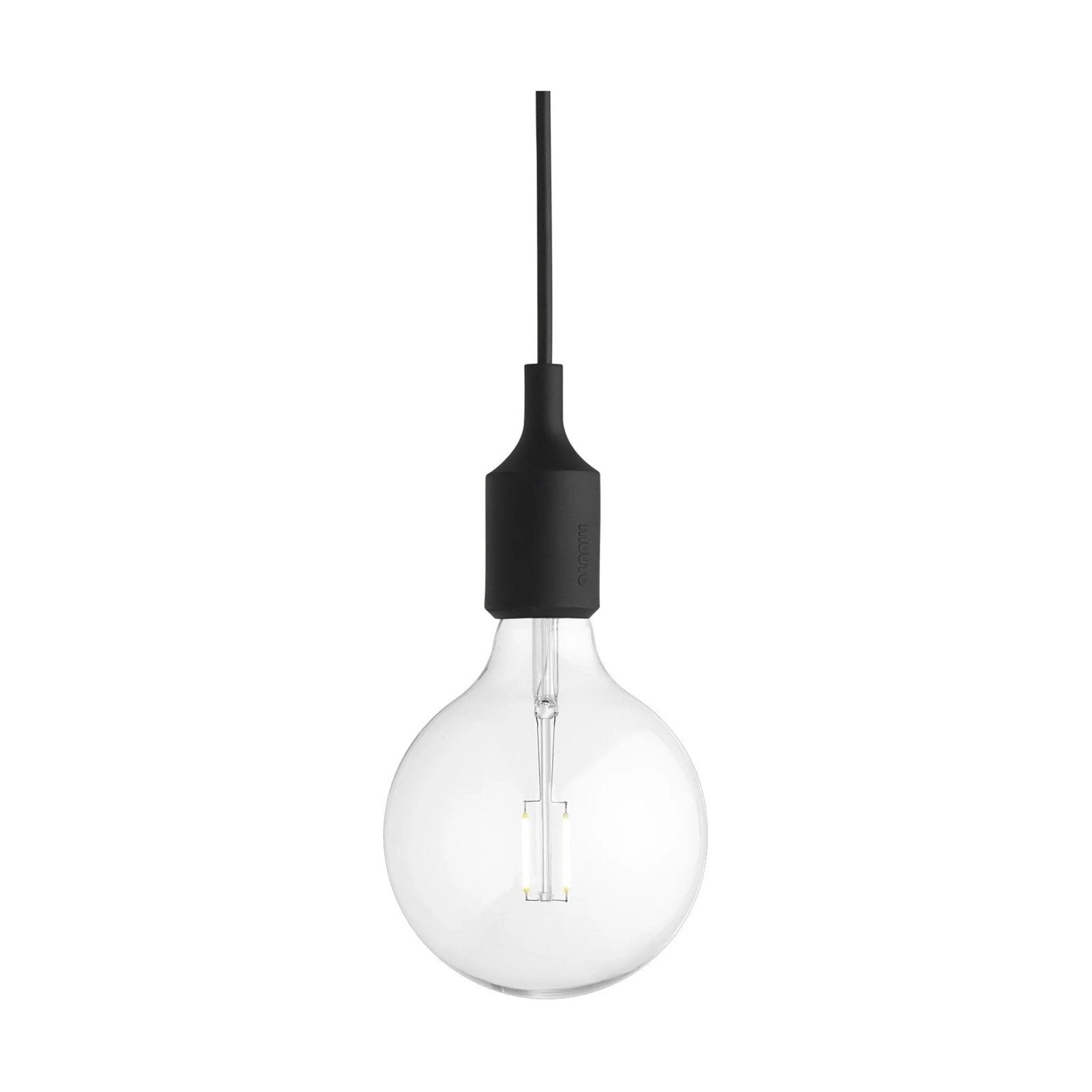 2x Muuto E27 (zwart) met afdekkap/ceiling kit (wit), Ophalen, Gebruikt, Kunststof, Modern