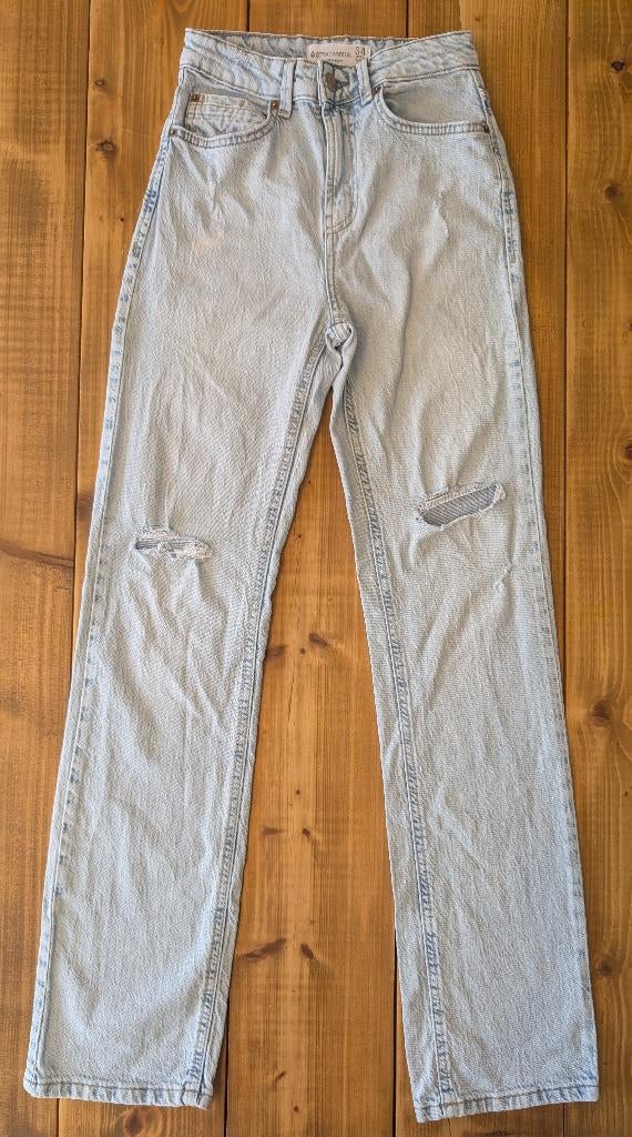 Stradivarius Wide Leg jeans Maat 34, Ophalen of Verzenden, Zo goed als nieuw, Blauw, W27 (confectie 34) of kleiner
