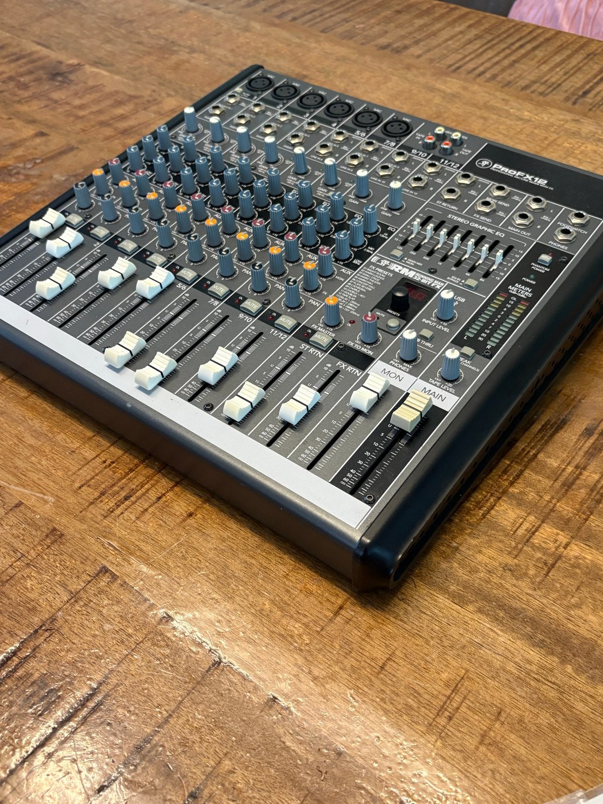Mackie ProFX12 Professionele Mixer met FX, Ophalen of Verzenden, Gebruikt, 10 tot 20 kanalen, Microfooningang