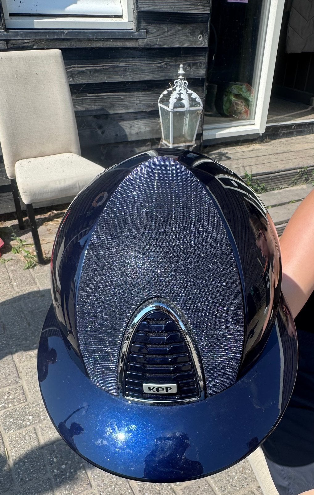 Kep italia blauw, Dieren en Toebehoren, Ophalen, Nieuw, Dressuur, Rijhelm/cap