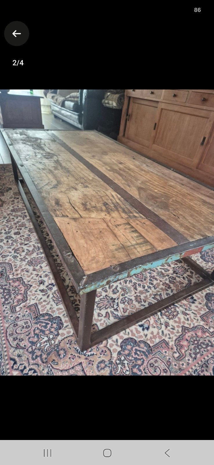 Industriële salontafel - Loft stijl, Industrieel, Loft, Gebruikt, 100 tot 150 cm, 50 tot 100 cm
