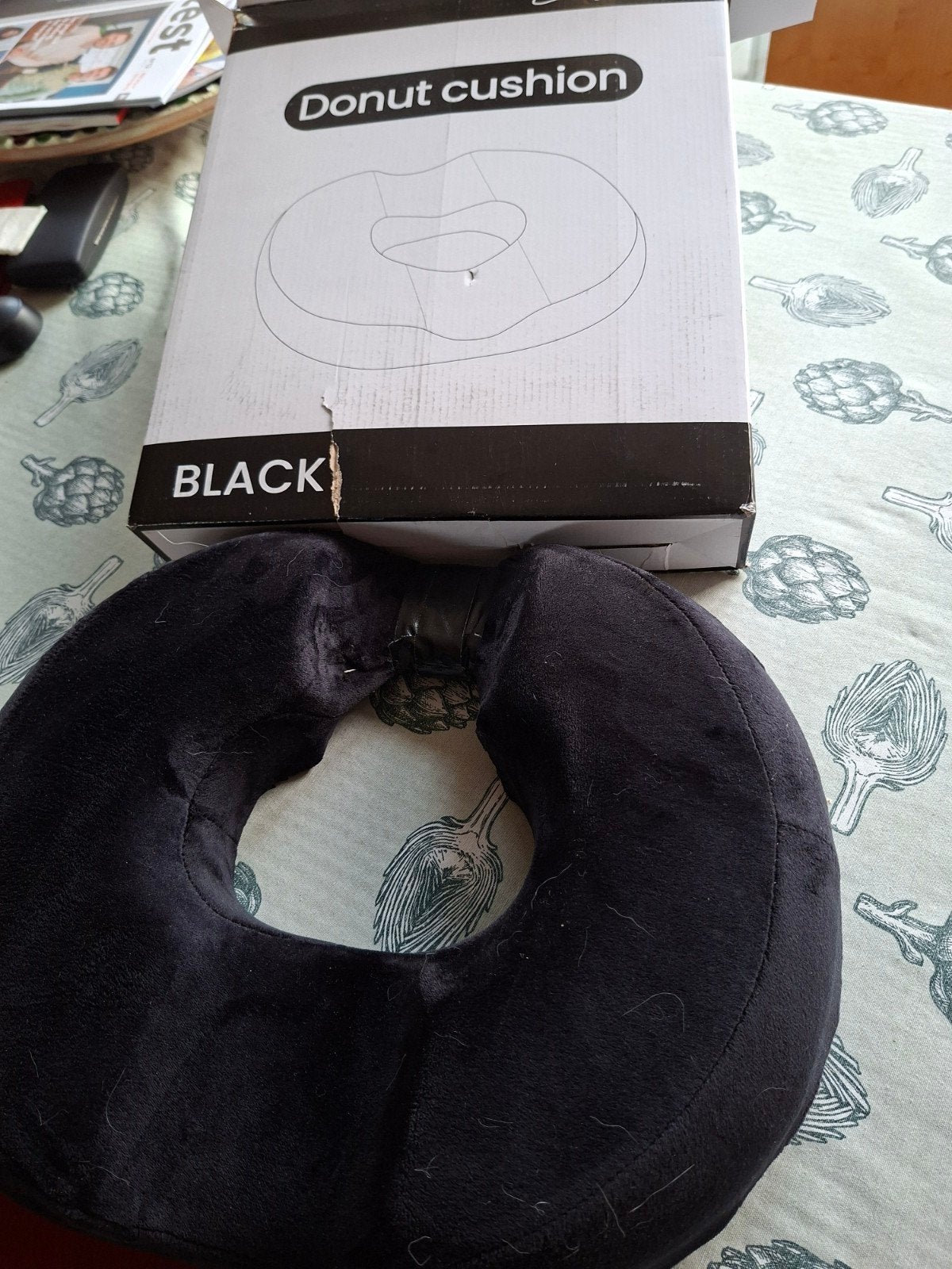 Zwart Donut Kussen - Comfortabel Zitkussen, Overige merken, Gebruikt, Zwart, Rond