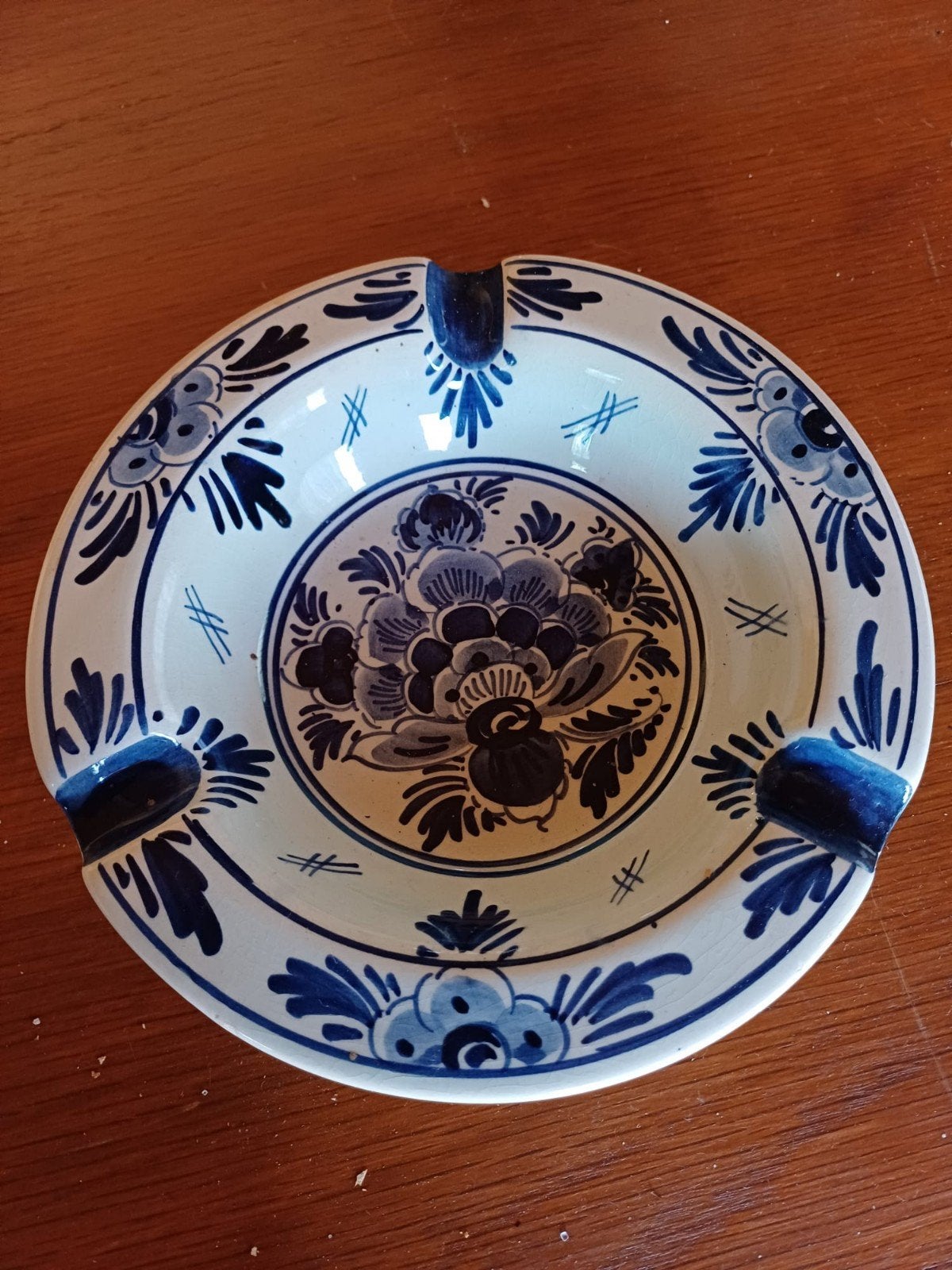 Delfts Blauw Handgeschilderde Asbak - Holland, Antiek en Kunst, Ophalen of Verzenden