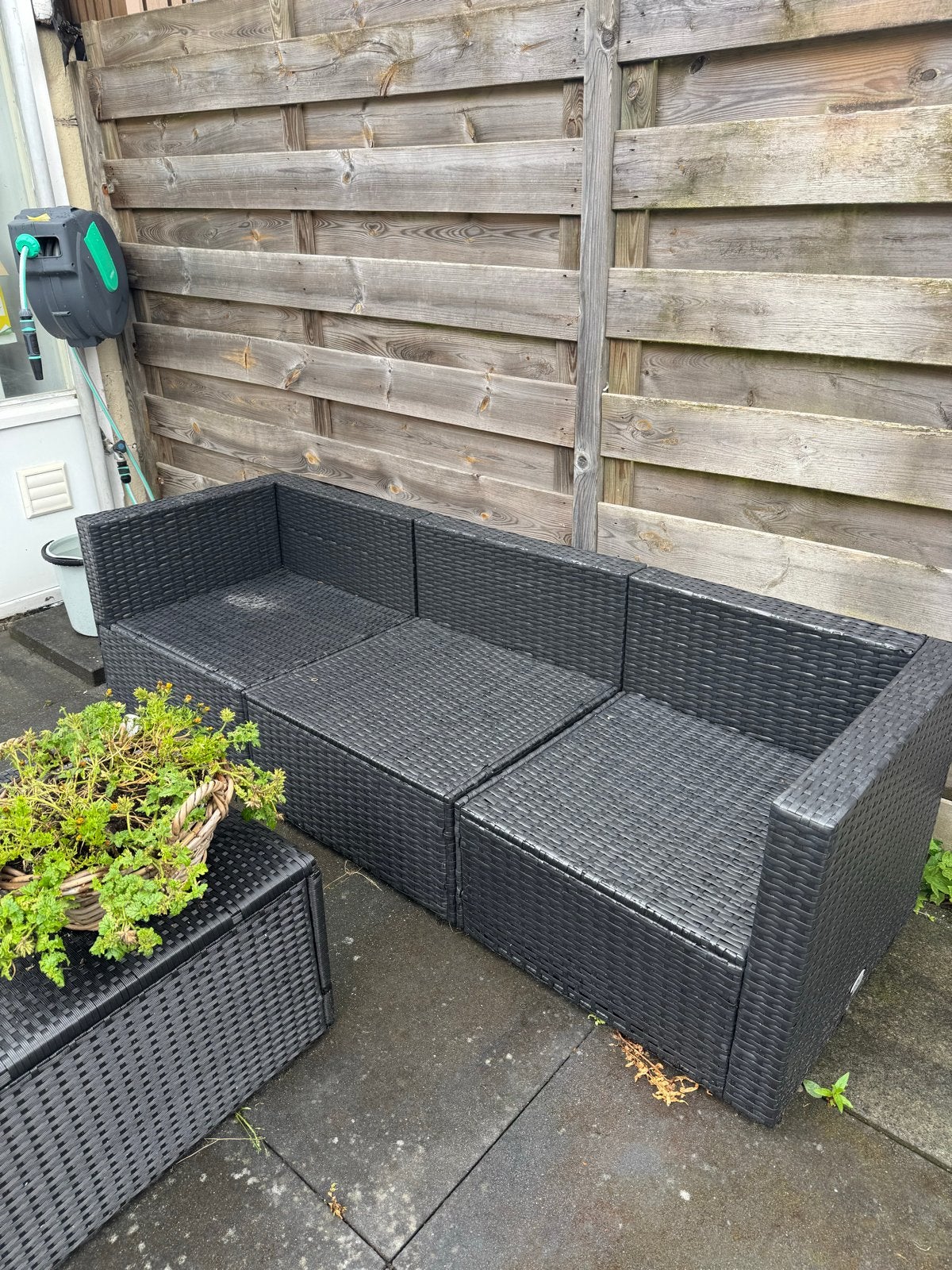 Vidaxl loungebank zonder kussens, Ophalen, Gebruikt, 3 zitplaatsen, Loungeset
