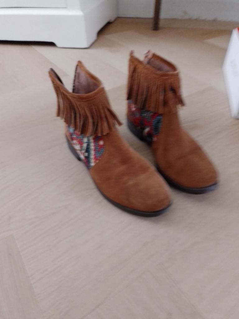 Desigual Enkellaarzen Maat 40 met Franjes, Bruin, Lage of Enkellaarzen, Ophalen of Verzenden, Desigual