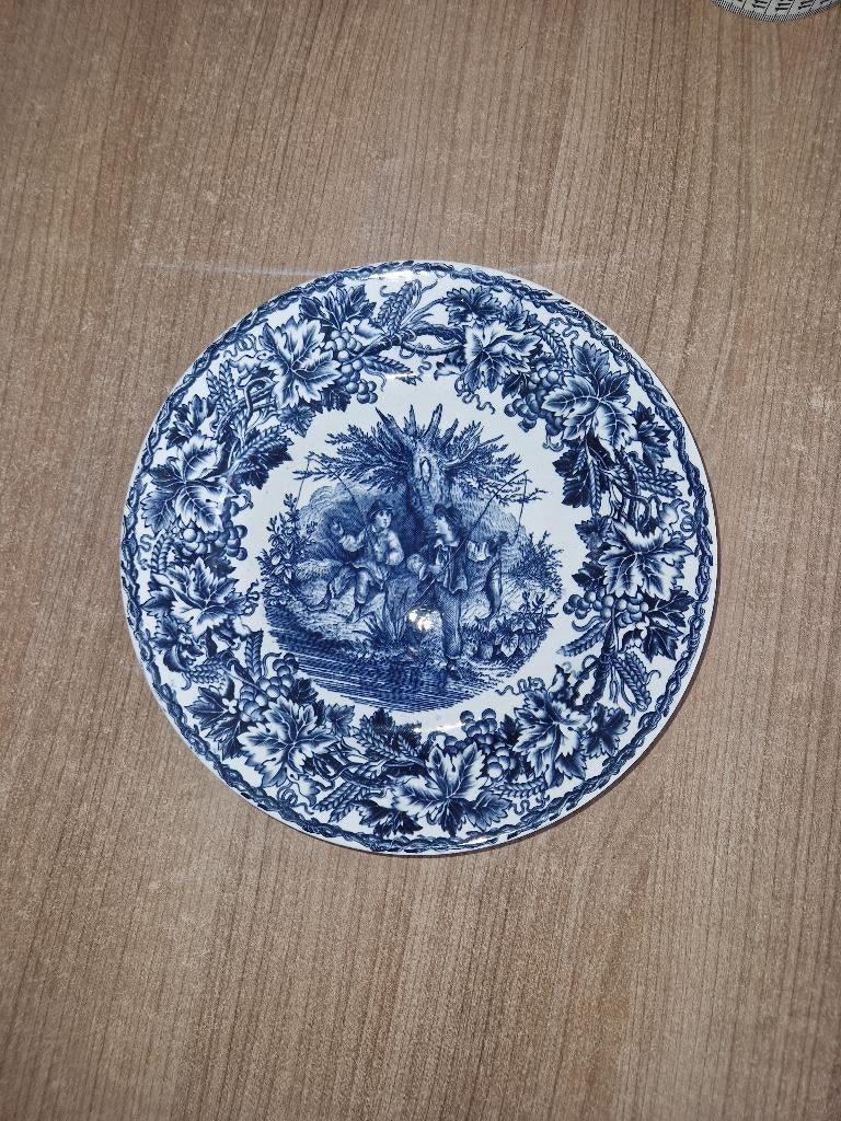 Bord antiek blauw wit Holland societe ceramique maestricht, Antiek en Kunst, Antiek | Wandborden en Tegels, Ophalen of Verzenden