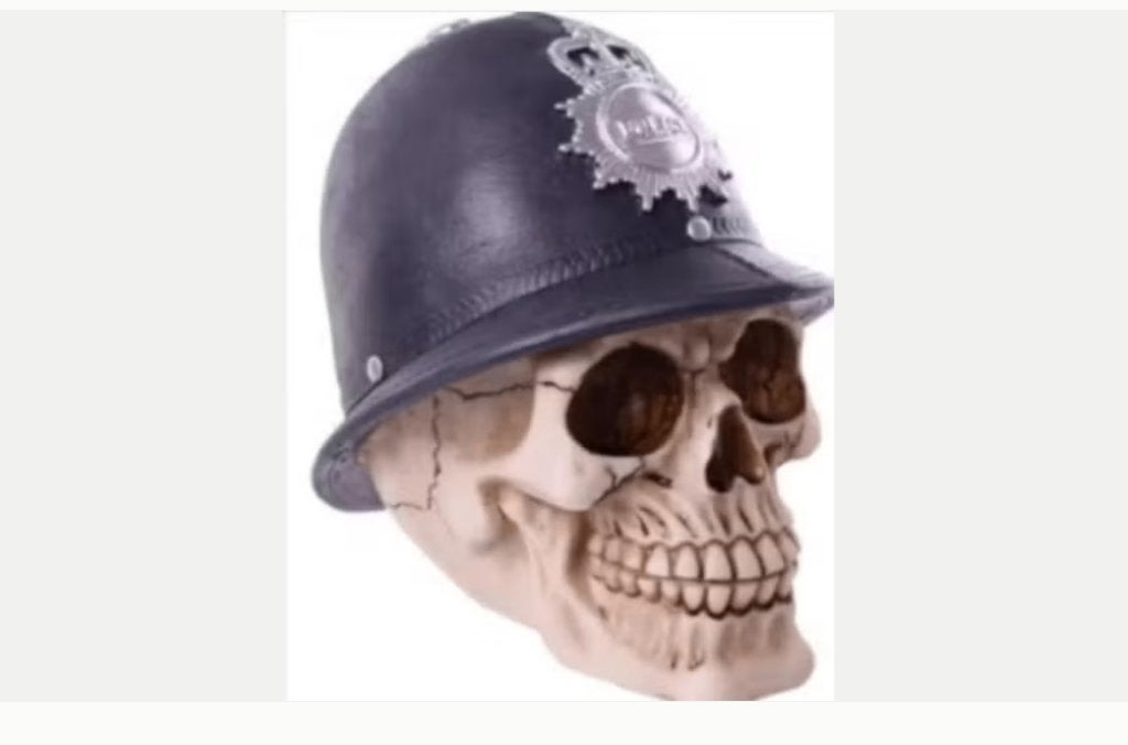 Prachtig schedel beeld Engelse politieman (16cm), Verzamelen, Ophalen of Verzenden, Nieuw