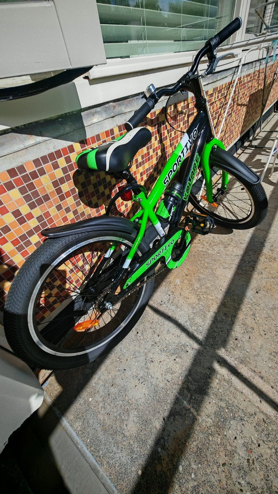 Sportivo Volare kinderfiets 20 inch groen/zwart, 20 inch of meer, Velgrem, Ophalen of Verzenden, Gebruikt