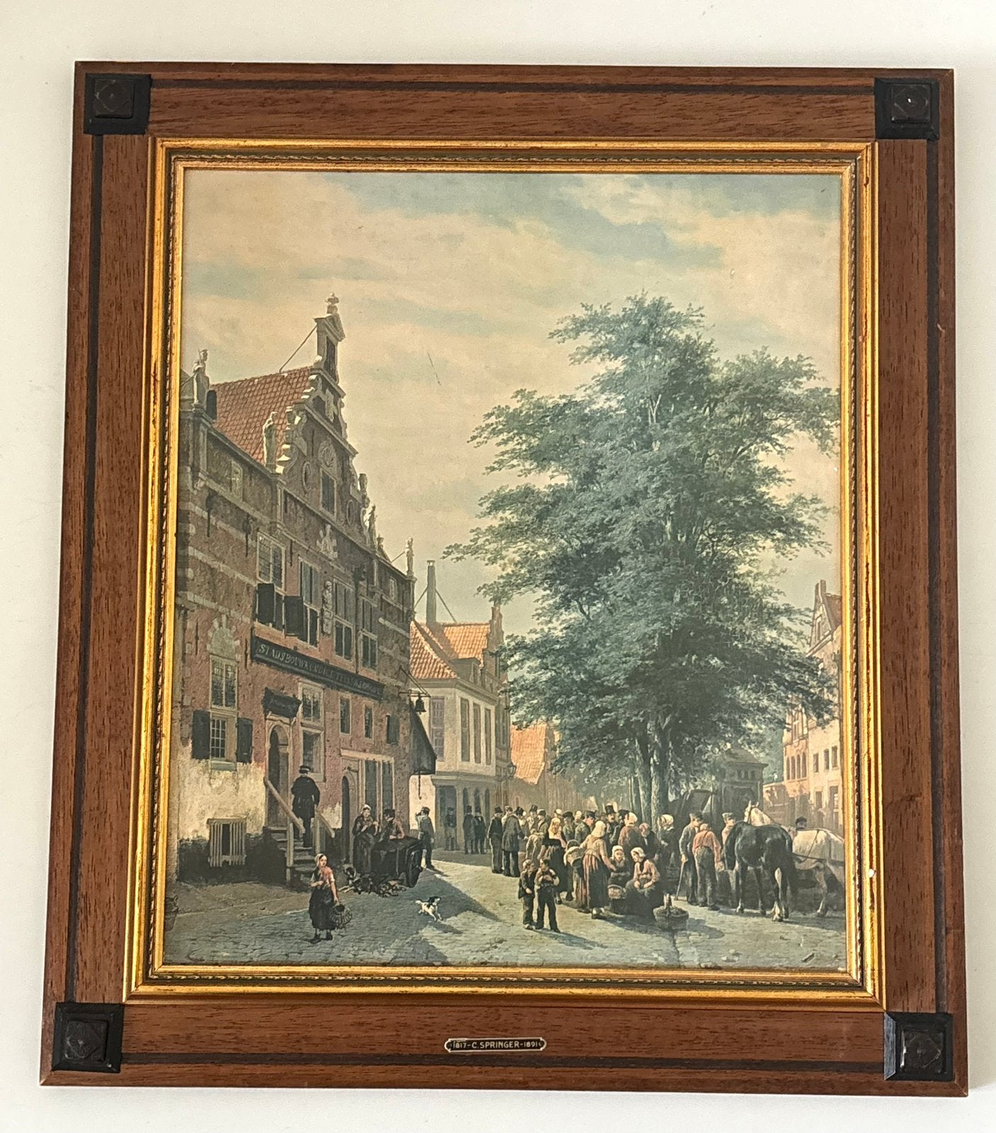 Repro van Cornelis Springer kaasmarkt Enkhuizen, Ophalen of Verzenden