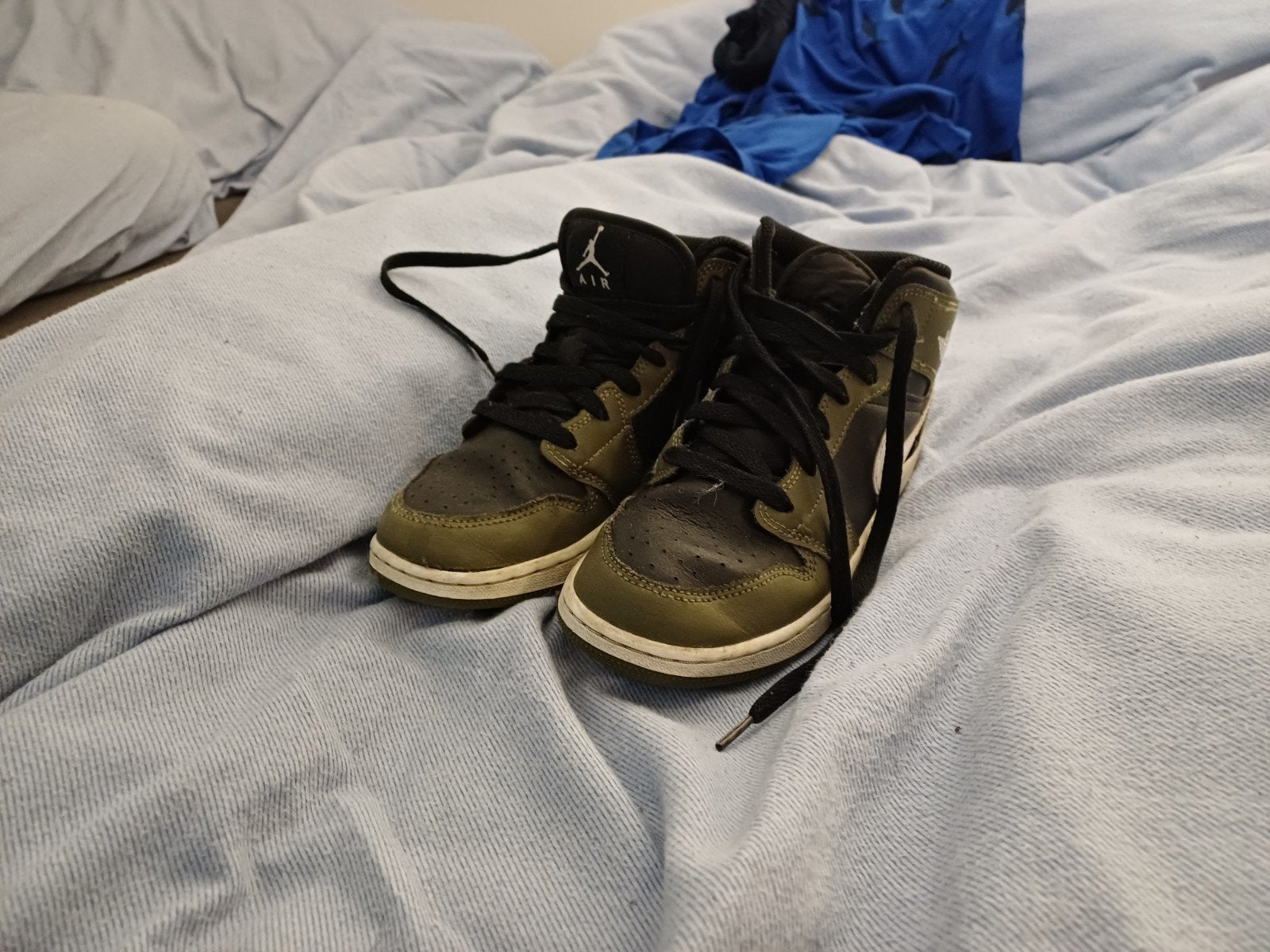 Jordan Air 1 Mid sneakers - Groen/Zwart, Ophalen, Zwart